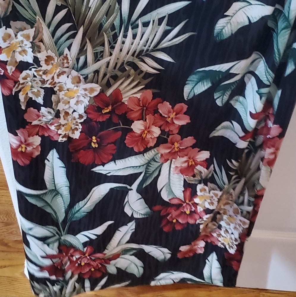 Tommy Bahama Oceanic Orchid Floral Sleeveless Maxi Dress Sz S Black, Red. NWOT - Picture 9 of 15